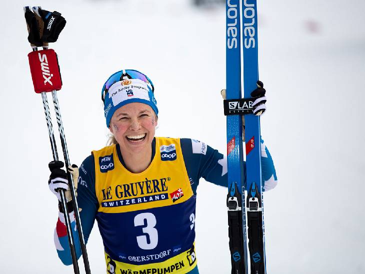 जेसी डिगिंस 2026 में इटली में होने जा रहे विंटर ओलिंपिक में पूरे दमखम के साथ हिस्सा लेंगीं। - Dainik Bhaskar