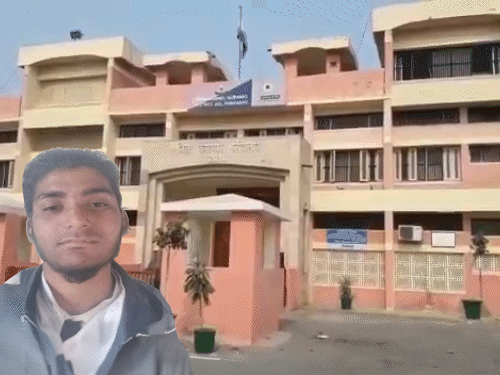 फरीदाबाद की नीमका जेल, जहां आतंकी अब्दुल रहमान की हत्या की गई। इनसेट में अब्दुल का फाइल फोटो - Dainik Bhaskar