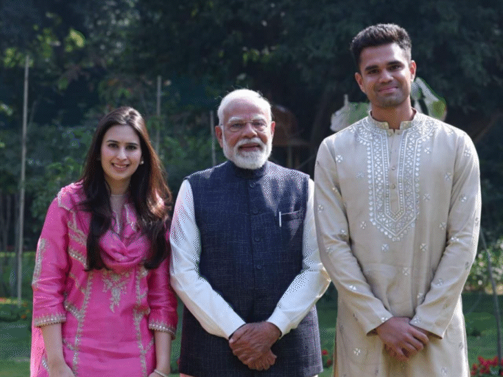 सचिन तेंदुलकर ने पीएम नरेंद्र मोदी से मिलकर बेटे अर्जुन की शादी का न्योता दिया। - Dainik Bhaskar