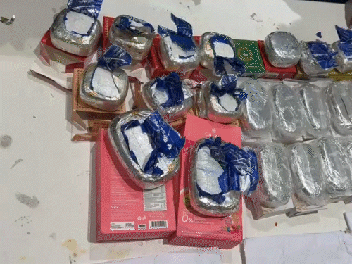 6.8 किग्रा निकला जब्त हेरोइन की वजन।