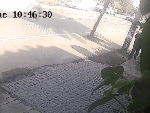 रुबिकॉन और R15 की टक्कर का सीसीटीवी फुटेज सामने आया है। -