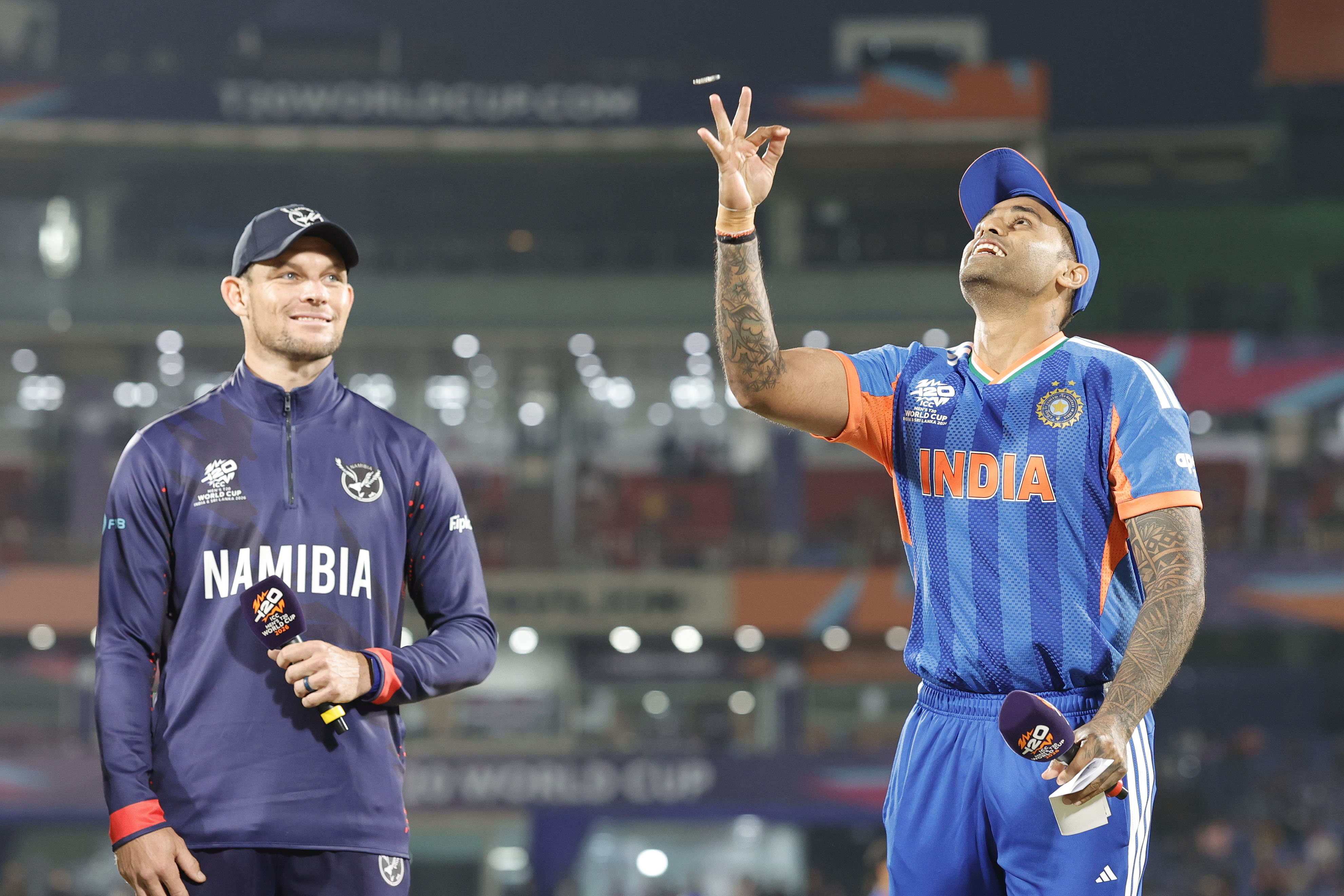 नामीबिया ने टॉस जीतकर गेंदबाजी करने का फैसला लिया है। (फोटो- BCCI)