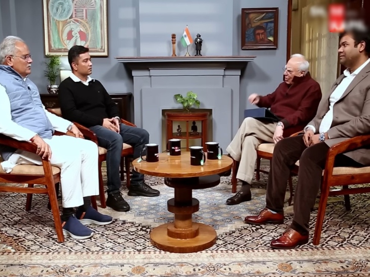 सीनियर एडवोकेट कपिल सिब्बल के पॉडकास्ट में पहुंचे थे पूर्व CM भूपेश बघेल और चैतन्य बघेल।