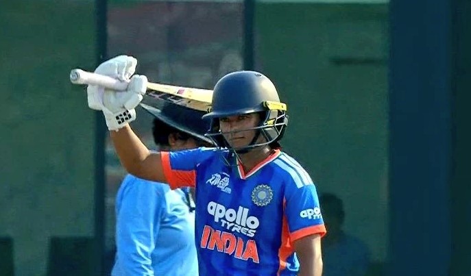 भारत के लिए वृंदा दिनेश ने नाबाद 55 रन की पारी खेली।