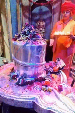 मनकामेश्वर मंदिर में रात 12 बजे विशेष भस्म आरती हुई।