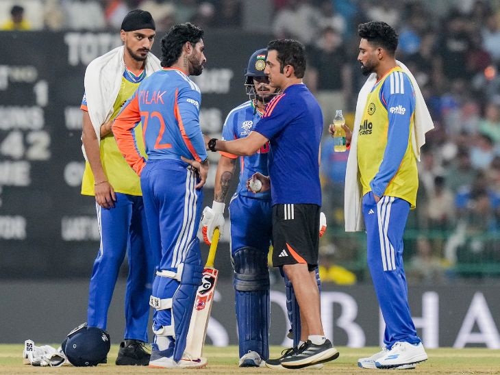 तिलक वर्मा ने 24 गेंद पर 25 रन बनाए।