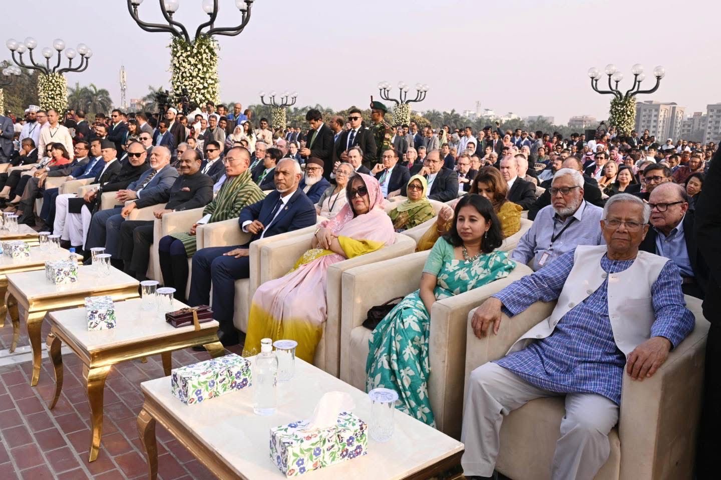 Many leaders from around the world including Speaker Om Birla, former Chief Advisor of Bangladesh Mohammad Yunus were present in the swearing-in ceremony.
