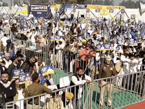 मोगा के गांव किल्ली चाहलां में हुई आप की रैली। (फाइल शॉर्ट)