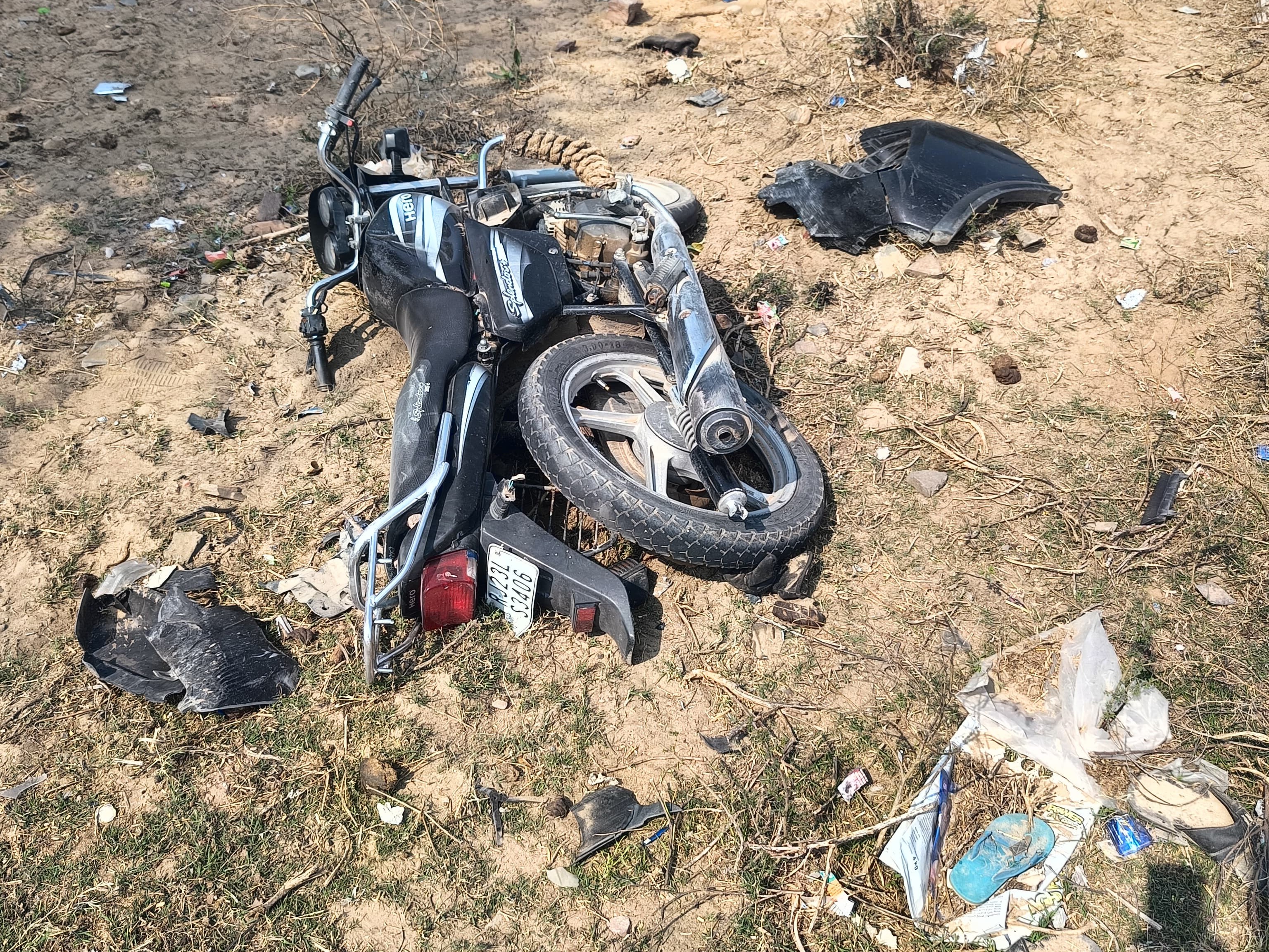 दुर्घटनाग्रस्त बाईक