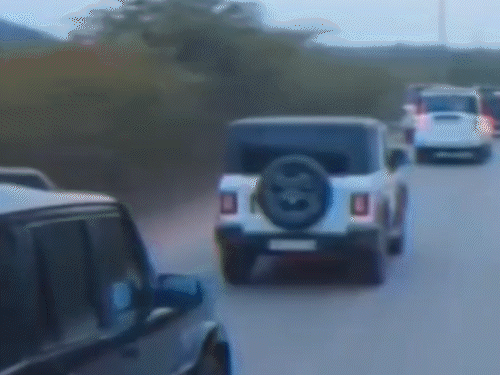 खुलेआम सड़क पर लाइसेंसी बंदूक से फायरिंग करते हुए युवक - Dainik Bhaskar