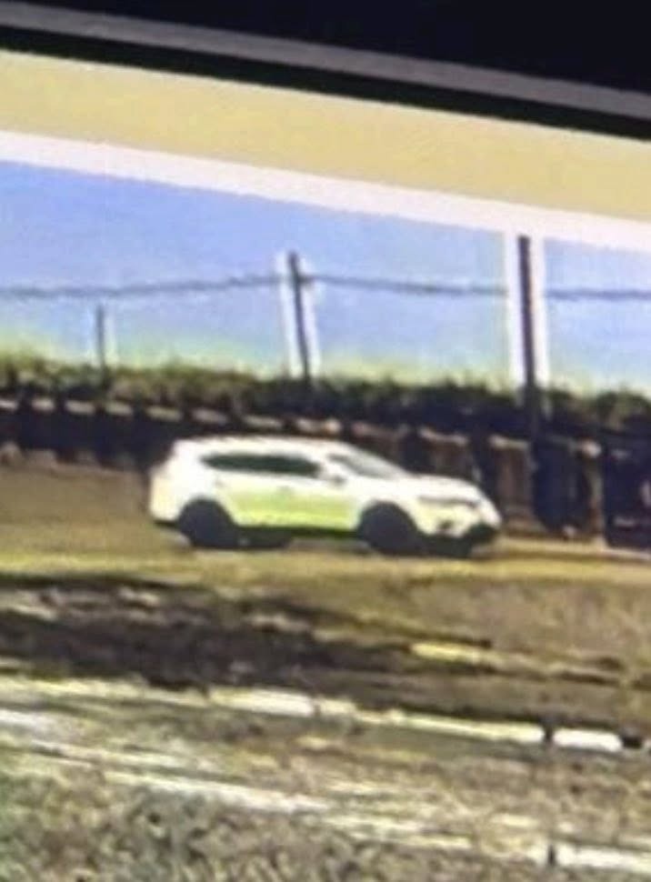 सीसीटीवी में कैद कार जिसमें अवतार सिंज को जबरन बैठाया जा रहा था।