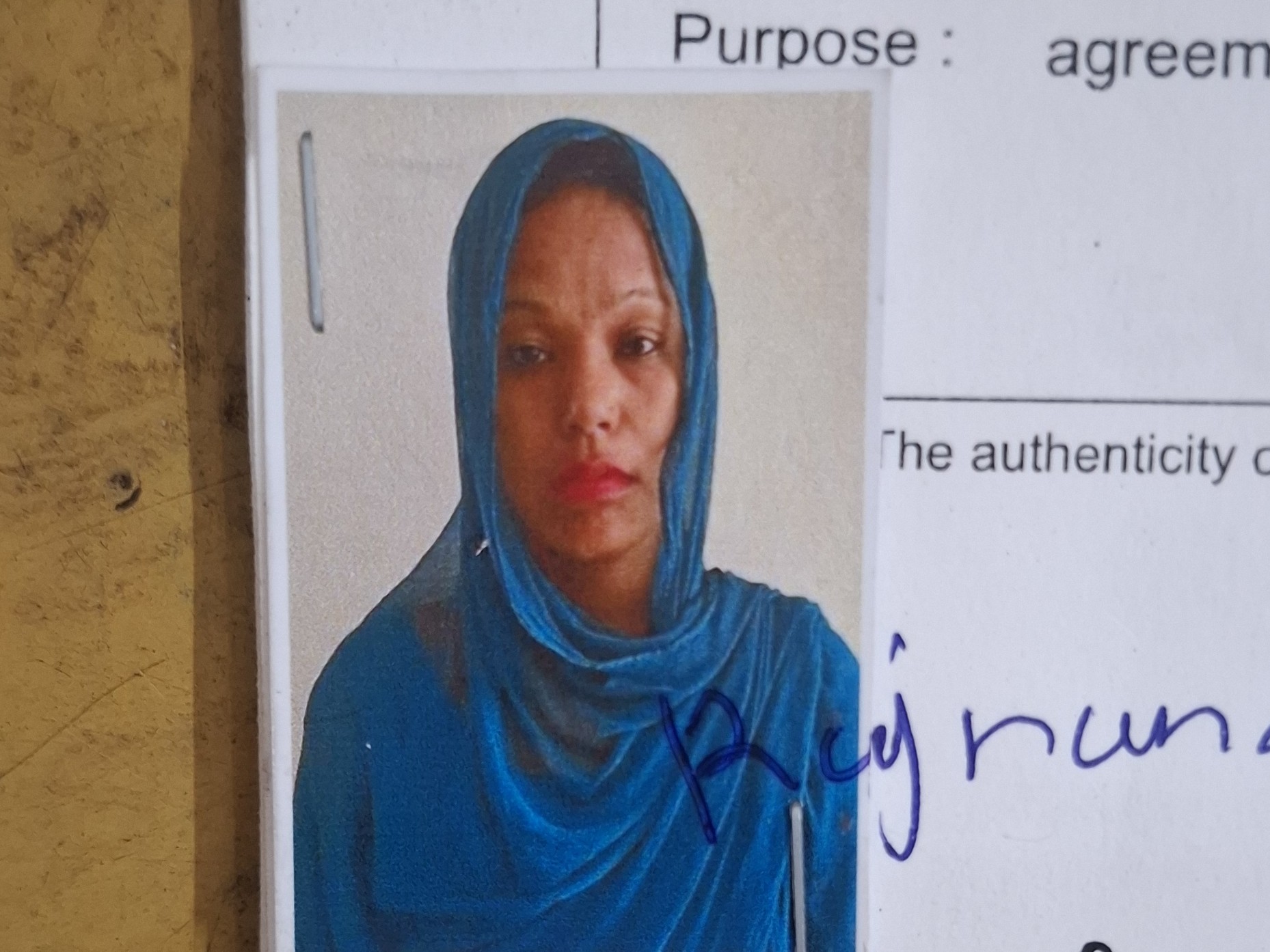 Rajnandini had also signed the photos on court marriage documents.