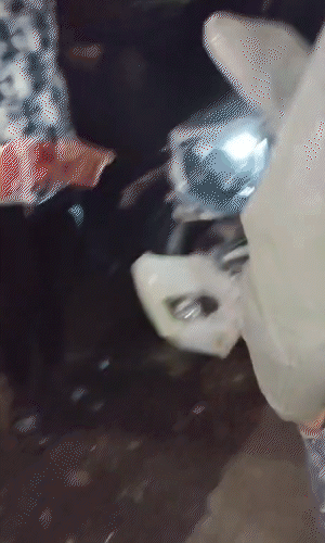 हादसे में कार भी बुरी तरह क्षतिग्रस्त हो गई।