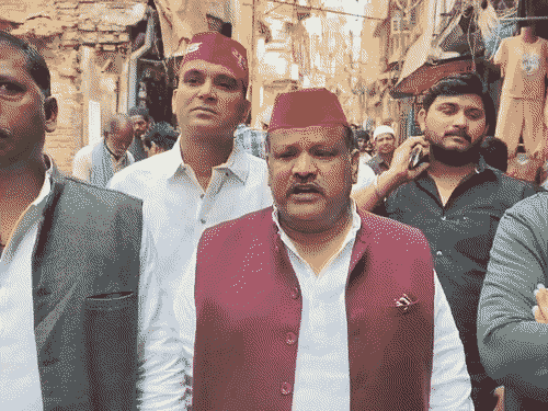 SP Leader Kishan Dixit Protest Dalmandi Bulldozer