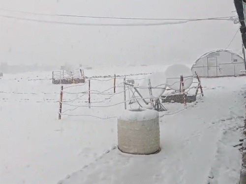 પિથોરાગઢના ધારચુલામાં હિમવર્ષાને કારણે અનેક ફૂટ સુધી બરફ જામી ગયો છે.