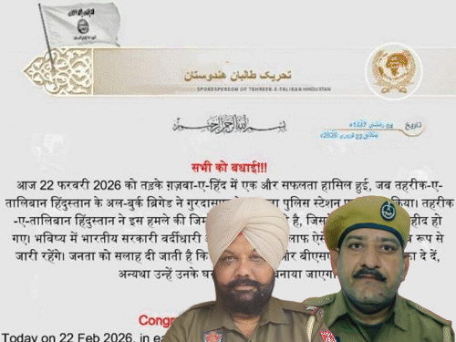 मृतक होमगार्ड जवान व ASI, हत्या की जिम्मेदारी लेने का आतंकी संगठन का लेटर और सीसीटीवी में दिखे संदिग्ध।