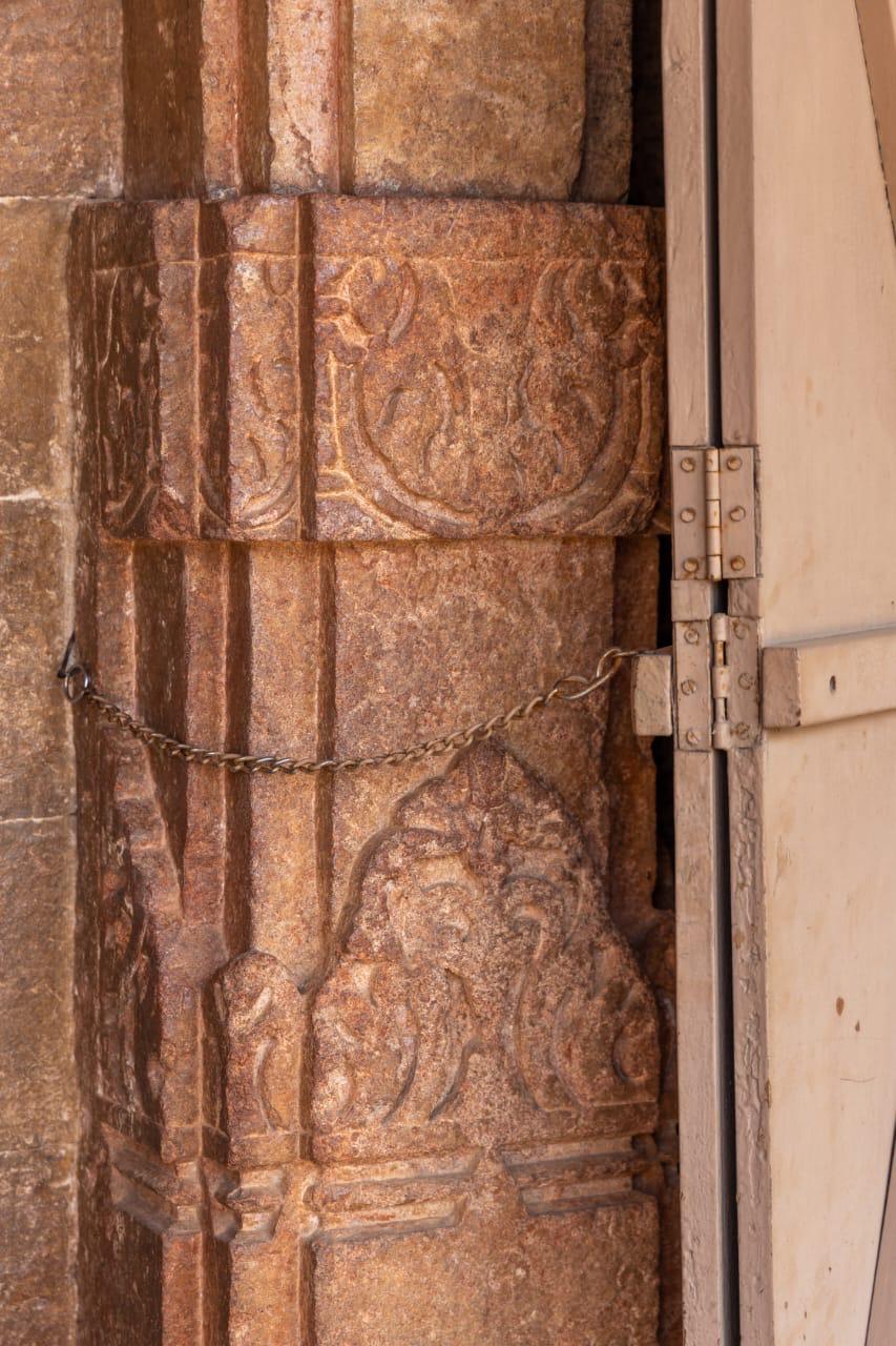 भोजशाला में मौजूद शिलालेख।