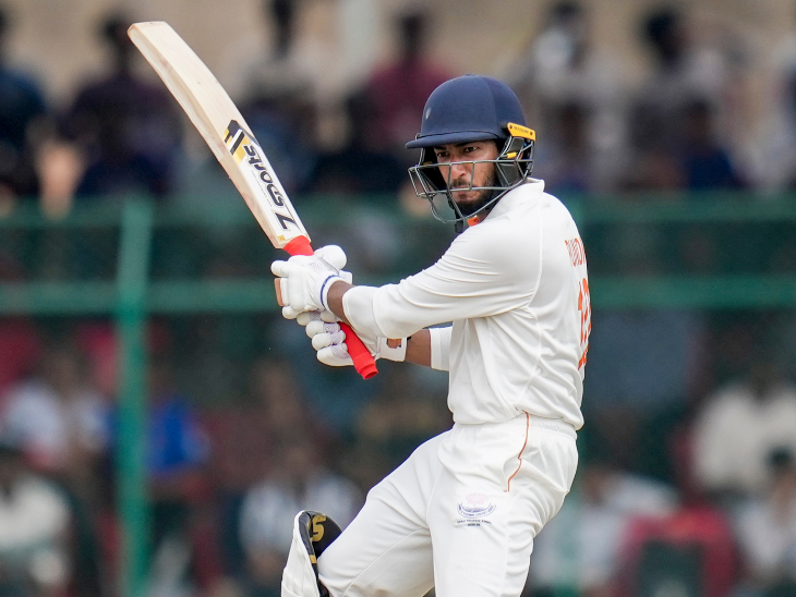 जम्मू-कश्मीर के शुभम पुदीर ने फिफ्टी पूरी की।