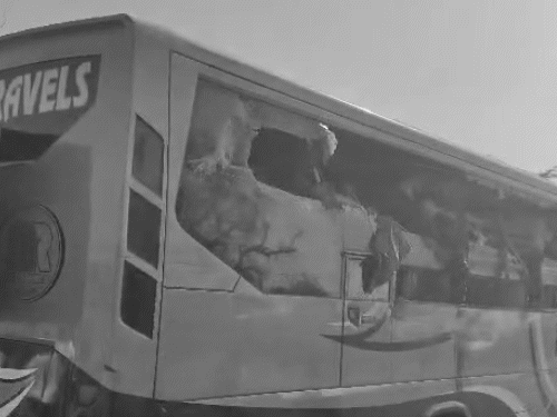 Balotra Accident: Bus Trailer Collision Kills 4, Bus Damaged