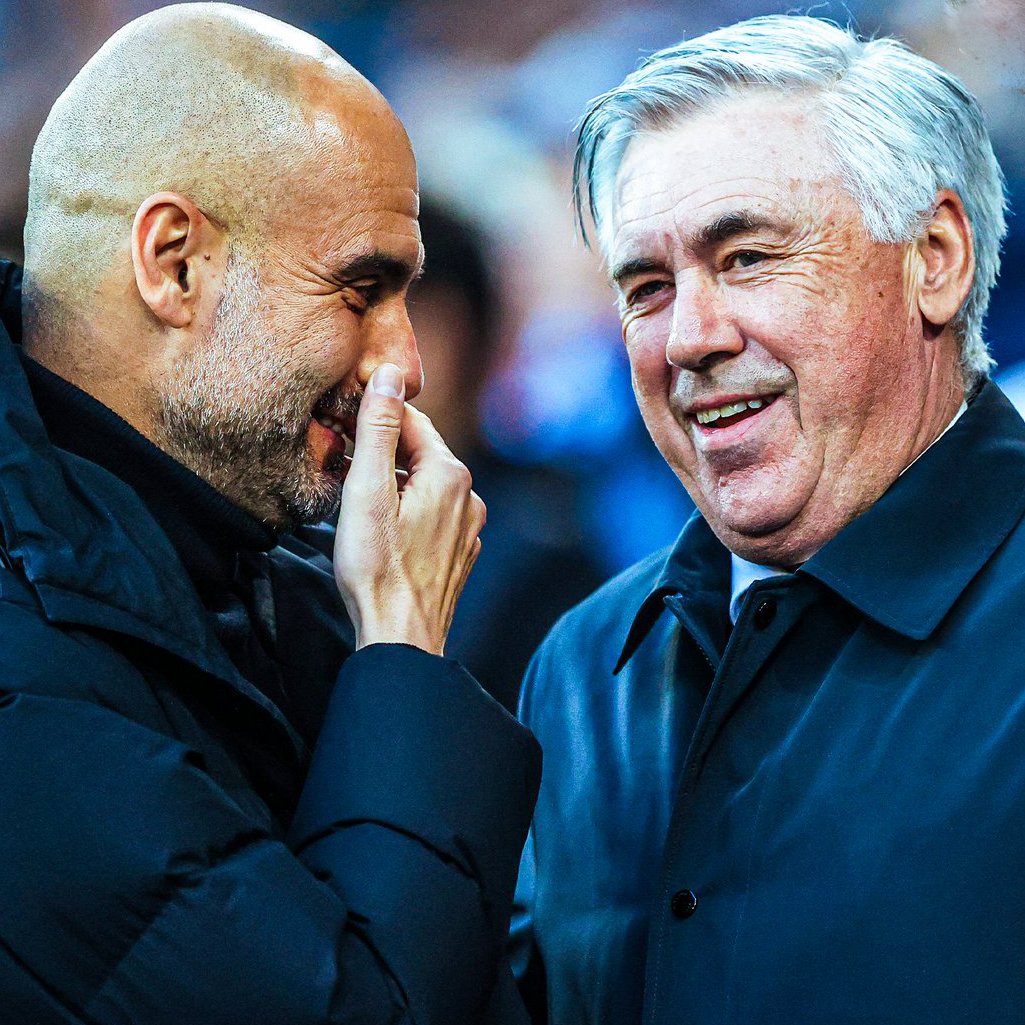 पेप ग्वार्डिओला (बाएं) और कार्लो एंसेलोटी (दाएं) फुटबॉल जगत के 2 दिग्गज मैनेजर हैं।
