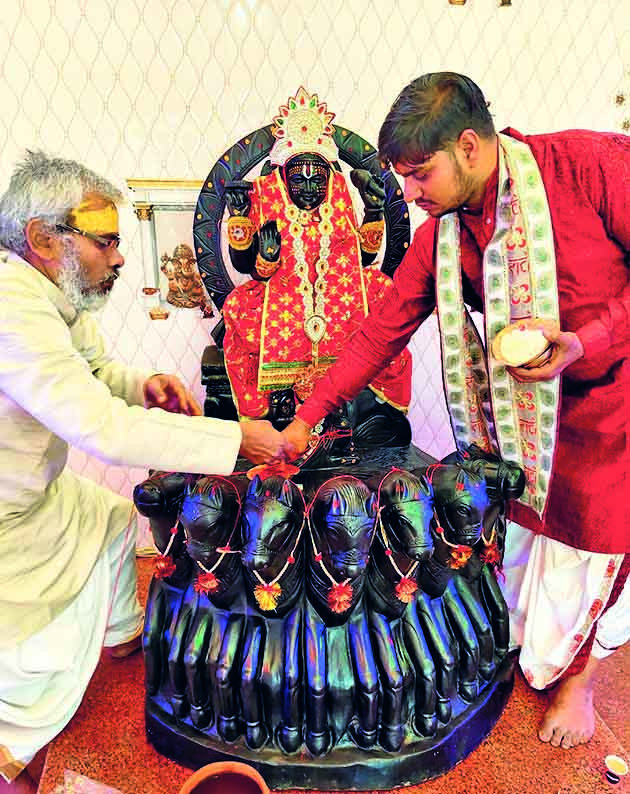 Lord Bhaskar was consecrated with devotion.