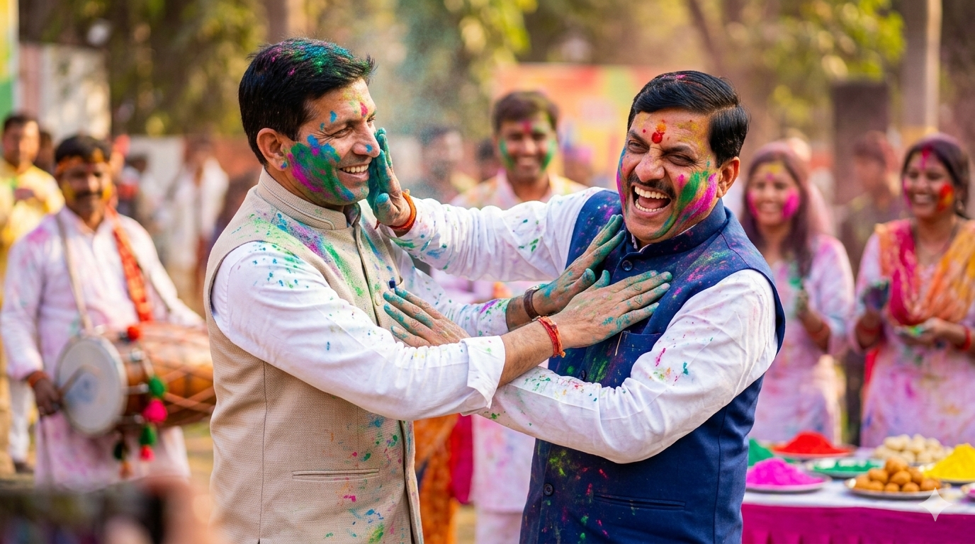 होली पर सीएम ने ‘शोले’ का गाना गाकर दिया मैसेज:  विजयवर्गीय कैबिनेट बैठक में नहीं गए, भगोरिया में झूमे; सिंघार ने याद दिलाया ‘औकात’ कांड – Madhya Pradesh News