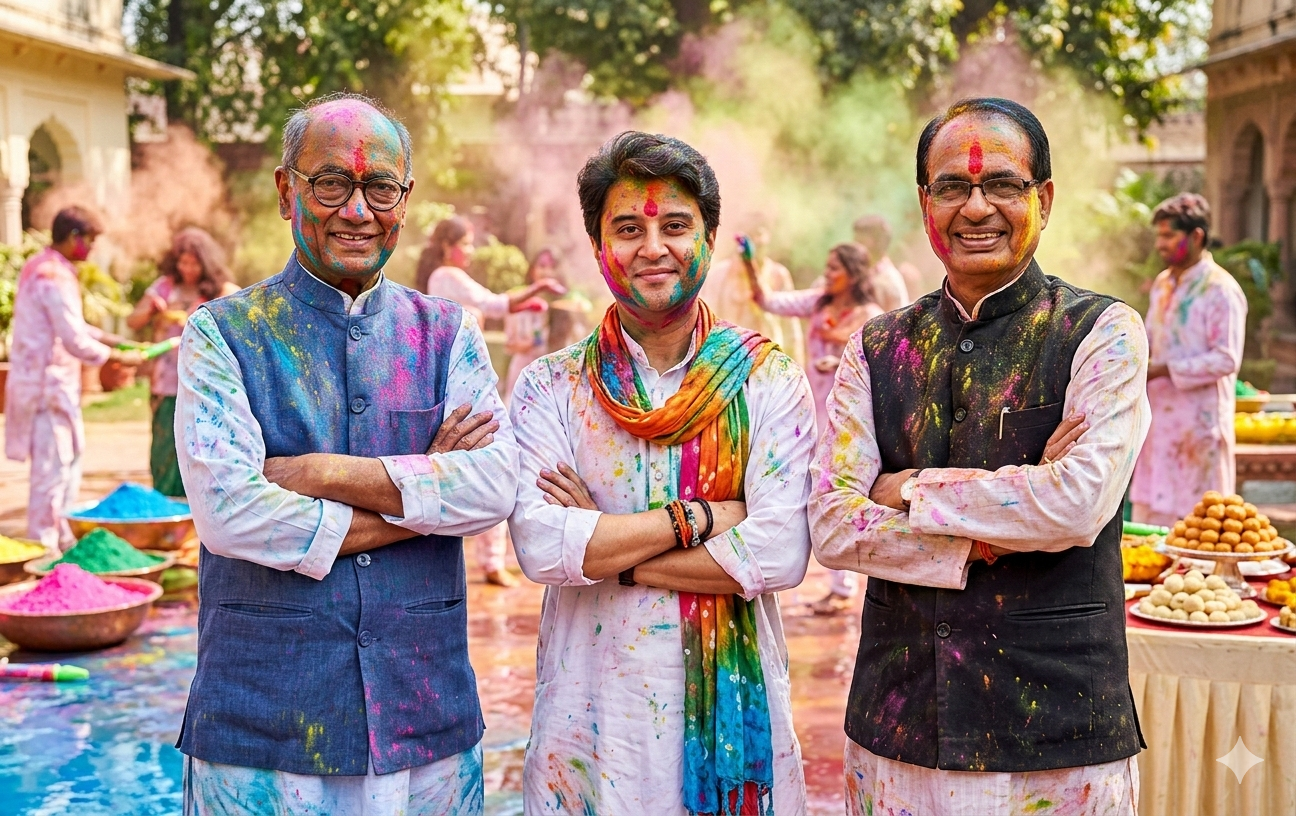 एआई जनरेटेड इमेज - सीनियर नेताओं पर चढ़ा सादगी का रंग।