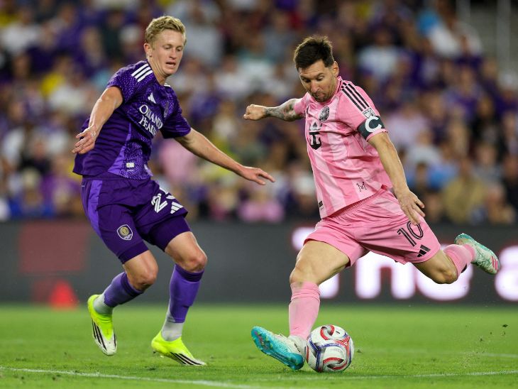 लियोनल मेसी मेजर लीग सॉकर में 52 गोल दाग चुके हैं। - Dainik Bhaskar