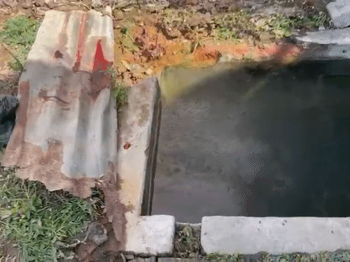 बेटे ने पिता को मारने के बाद शव इसी पानी टंकी में डाल दिया था।