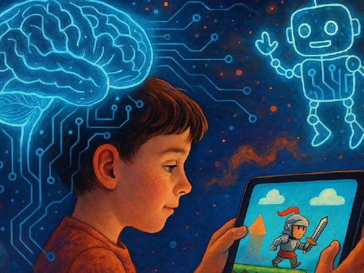 विशेषज्ञ मानते हैं कि जरूरत से ज्यादा असली लगने वाले एआई कॉन्टेंट से बच्चों को नुकसान है क्योंकि वे कल्पना और असलियत में अंतर नहीं कर पाते हैं। - सिम्बॉलिक इमेज - Dainik Bhaskar