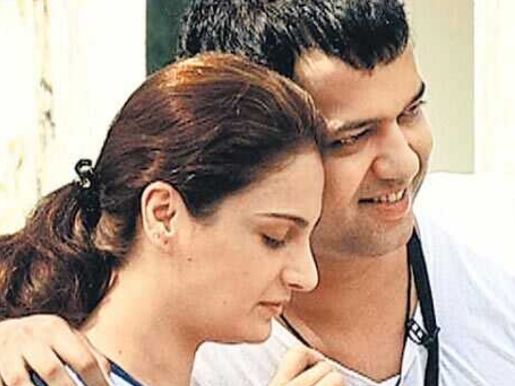 बिग बॉस 2 में राहुल महाजन के साथ मोनिका बेदी।