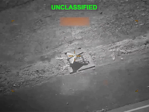 अमेरिकी सेना के सेंट्रल कमांड ने ईरान के ड्रोन पर हमले का फुटेज जारी किया है।