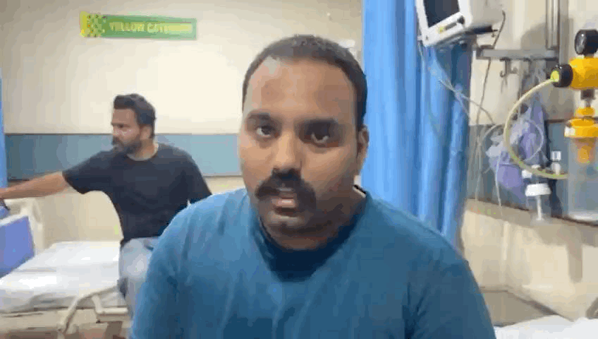 जानकारी देते हुए घायल सचिन