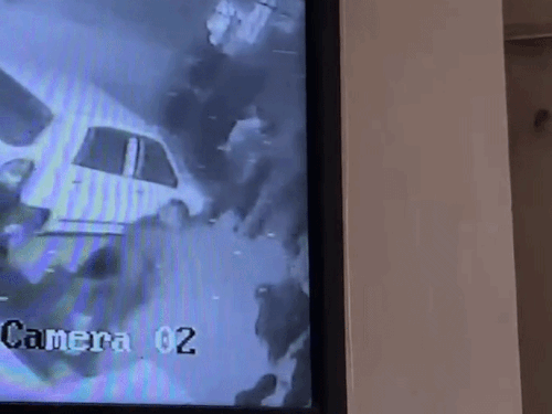 मारपीट की सीसीटीवी।