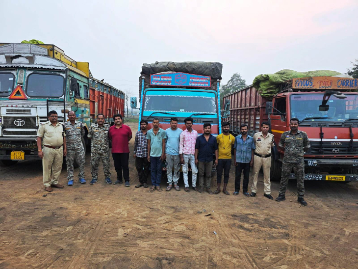 पुलिस ने कागजी कार्रवाई करते हुए 7 ड्राइवरों को गिरफ्तार किया है। - Dainik Bhaskar