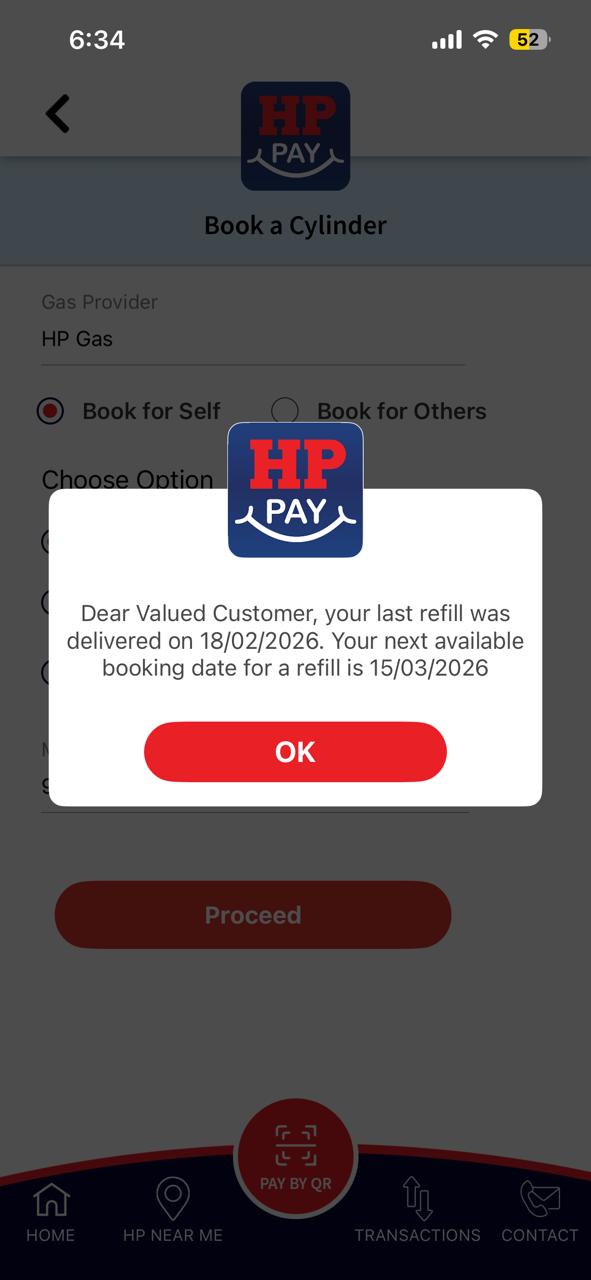 ऑनलाइन बुकिंग करके देखने पर एजेंसी का मैसेज यही आ रहा है कि डिलीवरी के 25 दिन बाद ही दूसरा सिलेंडर बुक किया जा सकता है।