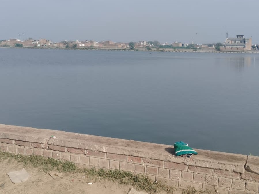 फाजिल्का में नहरी पानी परियोजना की डिग्गी।