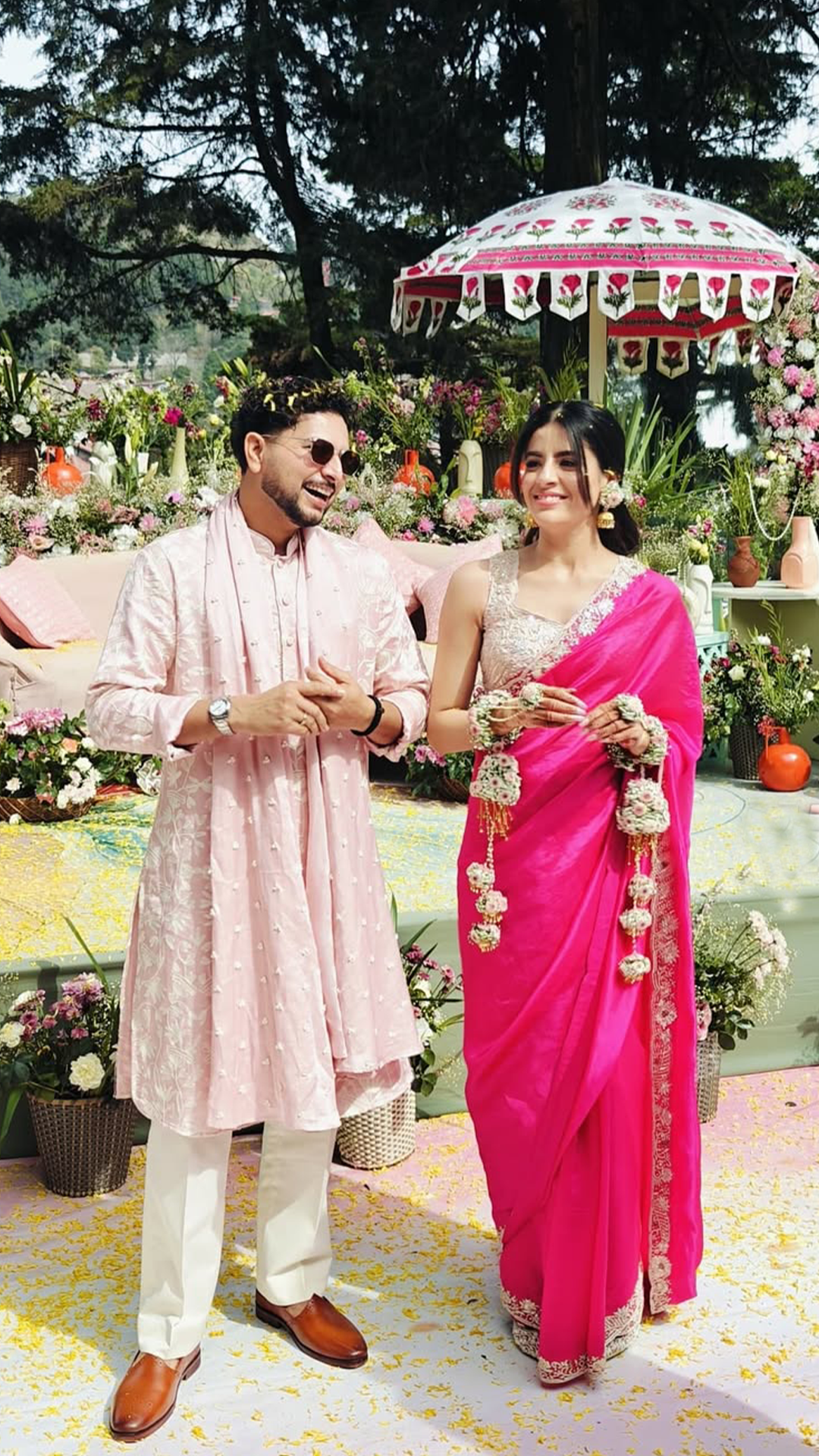 कुलदीप यादव की हल्दी का फोटो।