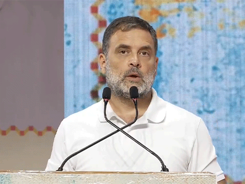 राहुल गांधी शुक्रवार को लखनऊ में कांशीराम जयंती पर आयोजित कांग्रेस के कार्यक्रम में शामिल हुए। - Dainik Bhaskar