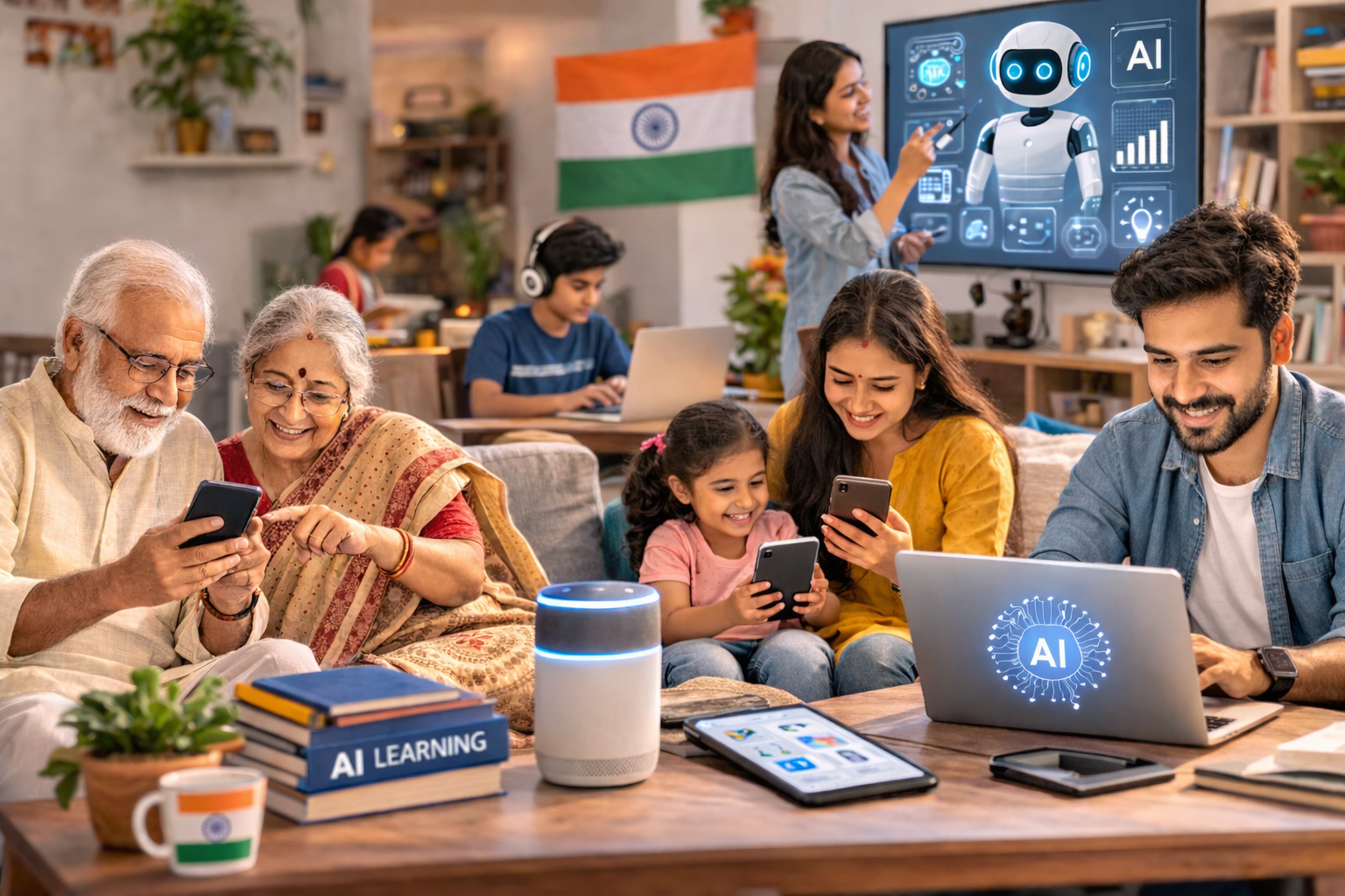 2025 में 60 करोड़ भारतीयों ने AI ऐप डाउनलोड किए।