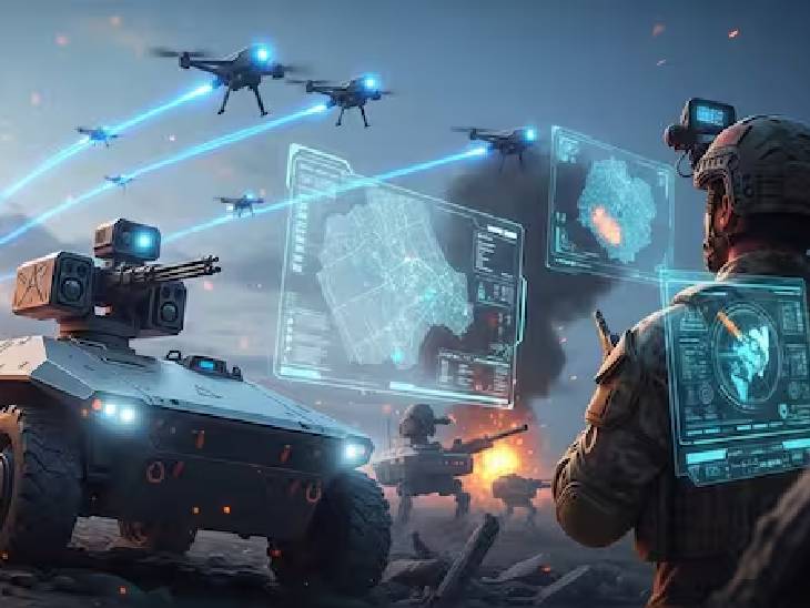 अमेरिका अब युद्ध की रणनीति में एआई को एक ‘सलाहकार’ के रूप में जोड़ रहा है। - सिम्बॉलिक इमेज - Dainik Bhaskar