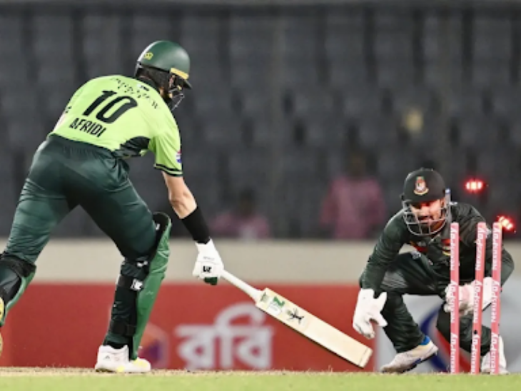 शाहीन शाह अफरीदी मैच की आखिरी गेंद पर स्टंप आउट हो गए। - Dainik Bhaskar