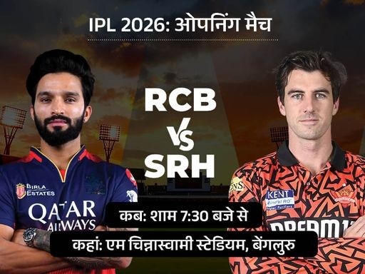 एम. चिन्नास्वामी स्टेडियम में 28 मार्च को RCB ओर SRH के बीच IPL-2026 का ओपनिंग मैच खेला जाएगा। - Dainik Bhaskar
