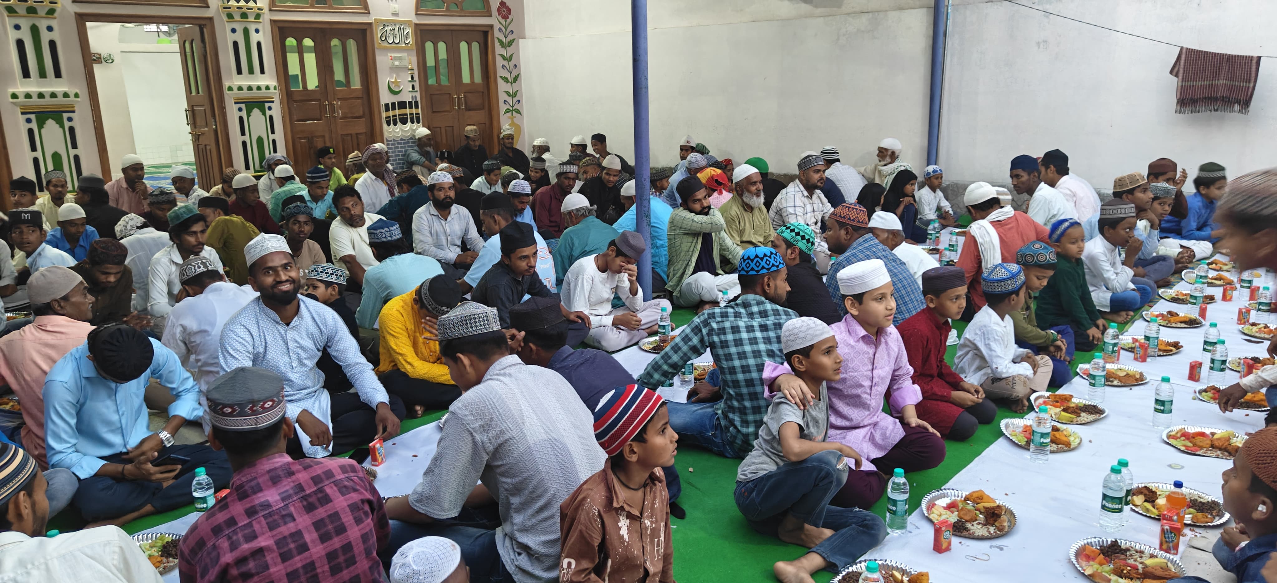 Mosque Party Iftar party organised at the Big Mosque of Marar Dargah