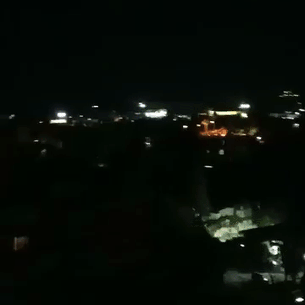 लेबनान में इजराइली हमले का फुटेज।