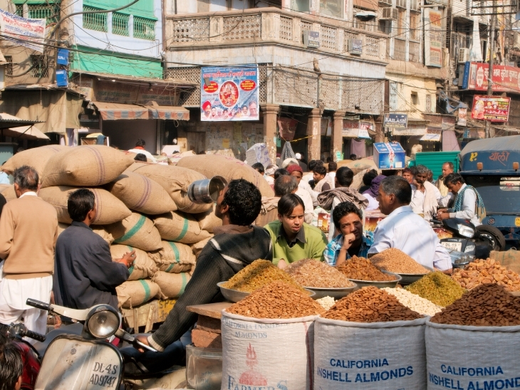Khari Baoli is a 400 year old wholesale market.