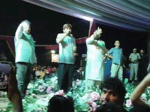 JCD Director Dr. Jaiprakash signaling the crowd to disperse.