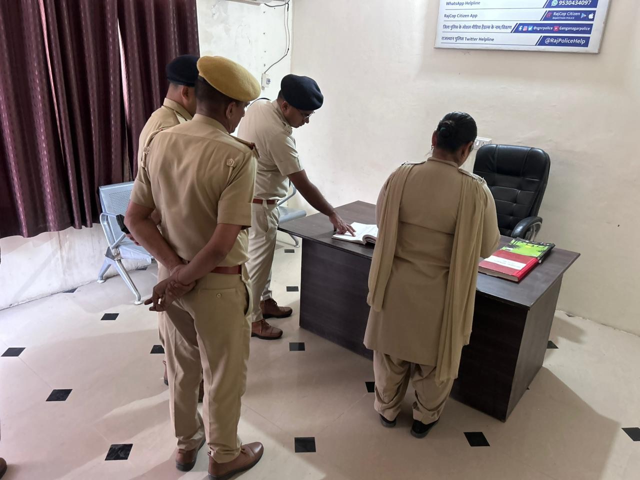 पुलिस अधीक्षक हरीशंकर चुनागढ़ थाने का दौरा किया।