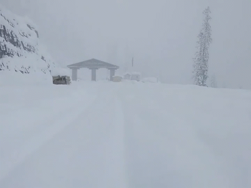 हिमाचल प्रदेश के रोहतांग में अटल टनल पर शुक्रवार को भारी बर्फबारी हुई।