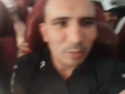 कतर से दिल्ली की फ्लाइट में बैठे हुए गांव मायना के सुरेंद्र काला।